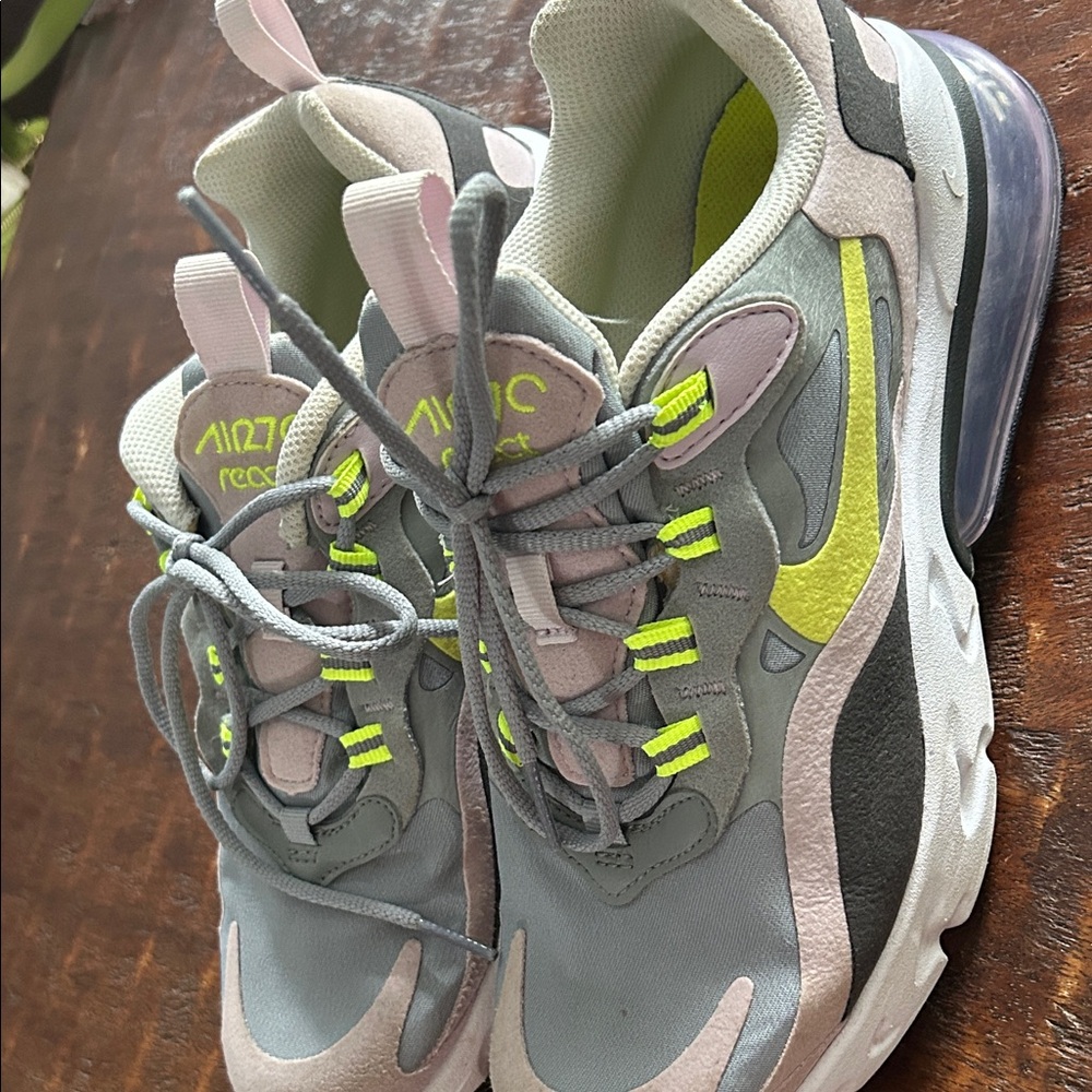 Nike Gray and Lime Sneakers